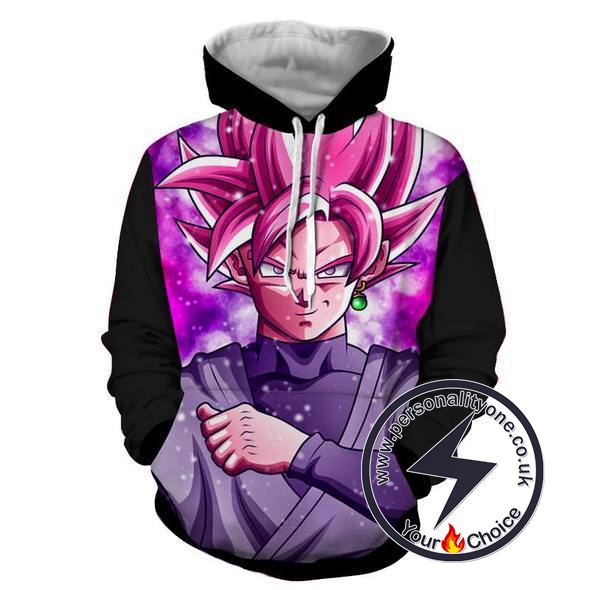 Dragon Ball Z - Black Goku Rose 3D - Hoodies